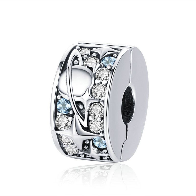 925 Silver Beads Children'S Fun Creative Blue Planet Interstellar Tour Series Diy Beaded Bracelet Accessories