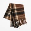 New Mohair Plaid Scarf Women's Autumn and Winter Thickened Warm Student Versatile Fringed Scarf Tide