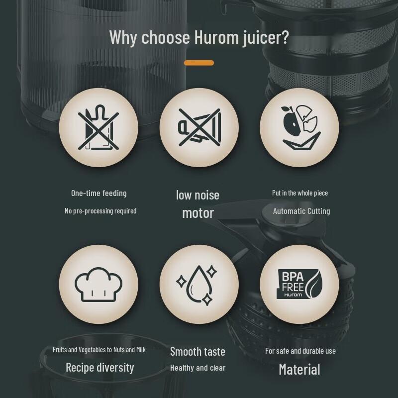Hurom H320N Wide Caliber Slow Juicer CN plug (adapter included)