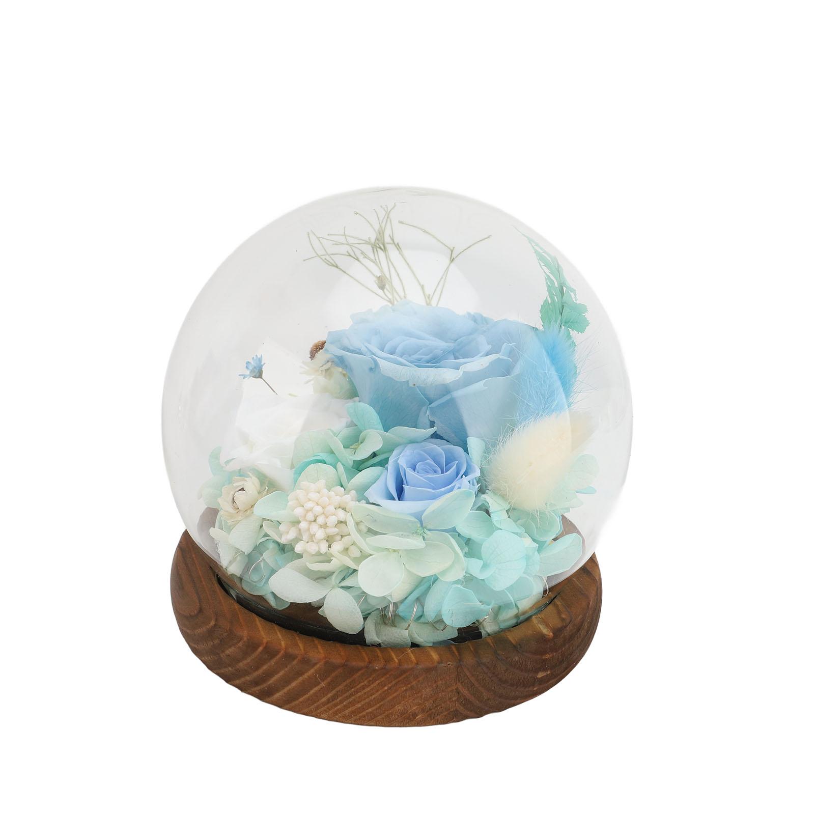 

Вечный цветок в стеклянном куполе Изысканный романтический светодиодный светильник с стабилизированным цветком в стеклянном куполе Тип 5