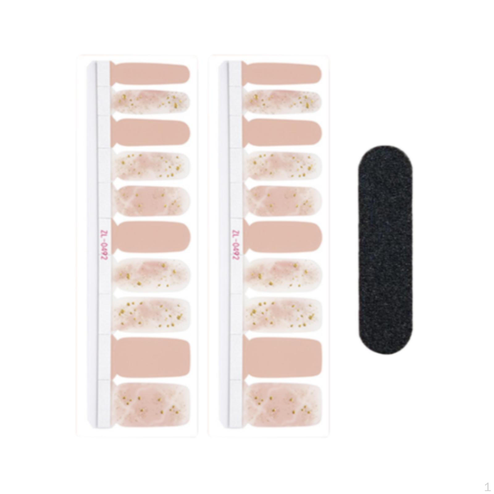 

20 штук Полные обертывания для ногтей Гелевые полоски Пластыри Подарки Наклейки Полуотвержденные телесный