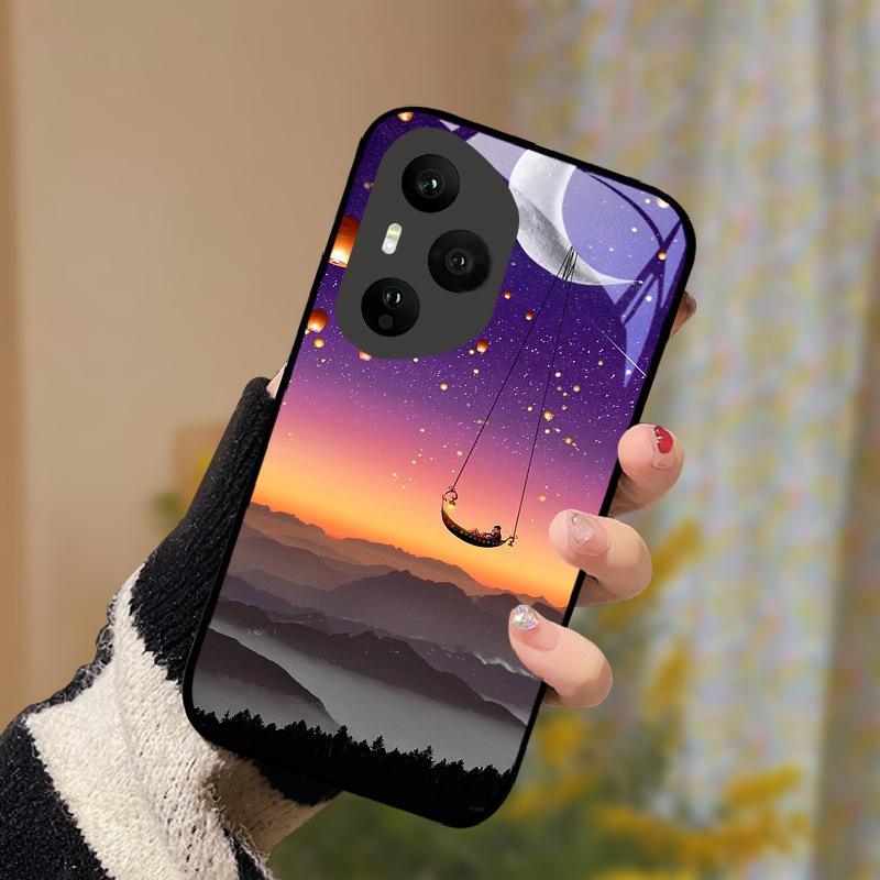 Tempered Glass Phone Case For Honor 400 Pro Honor400 Lite 5G Cover Luxury Painted Hard PC Fundas Shockproof Protective Shell