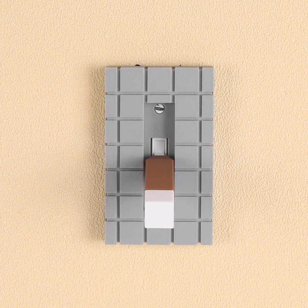 1pc Pixel Style Switch Board, Creatively Designed, Easy To Install, The Perfect Choice for Holiday Decoration and Home Decor