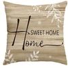 Home Decoration Pillowcase, Plant Flower Bird SWEET HOME Pattern Design, Soft and Comfortable, Sofa and Chair Cushion Cover