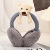 Soft For Children Stuffed Funny Unisex Female Ear Flap Bear Shape Earwarmer Cute Cartoon Earmuff