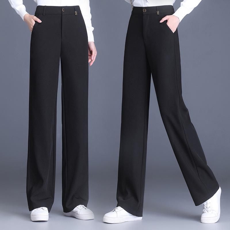 Damen Anzughose mit fließendem Schnitt und geradem Bein, Frühjahr/Herbst 2026: Locker, Schlankmachend, High-Waist, Elegant, Schmal-Weiter Bein, Lässiger Stil.