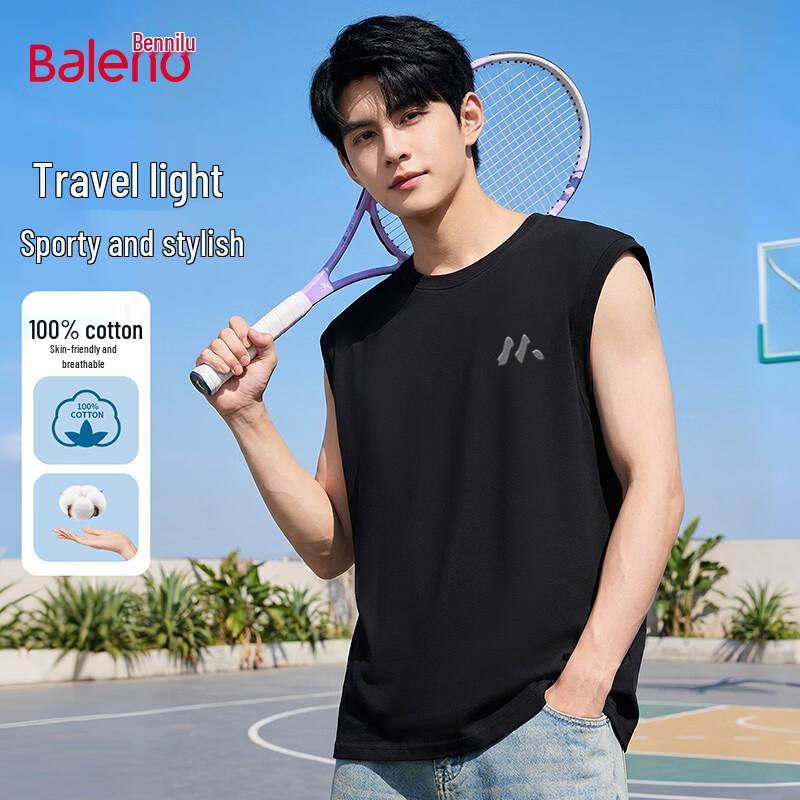 Baleno Men s Loose Fit Cotton Sleeveless T-Shirt 3XL