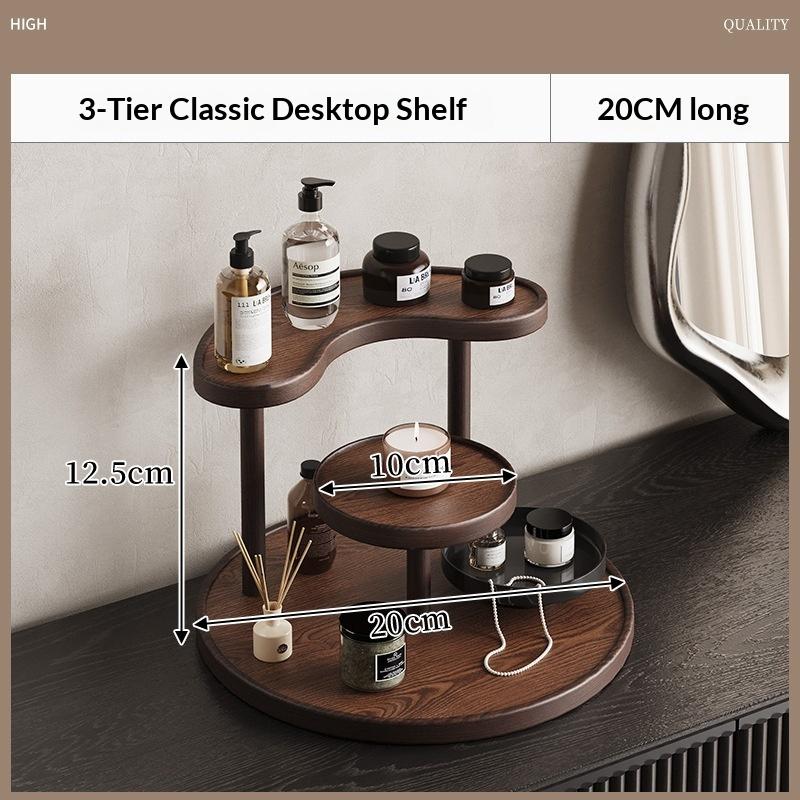 Multi Tier Countertop Organizer, Desktop Storage Rack for Cosmetics Skincare Perfume, 3 Tier Display Shelf for Bathroom Vanity