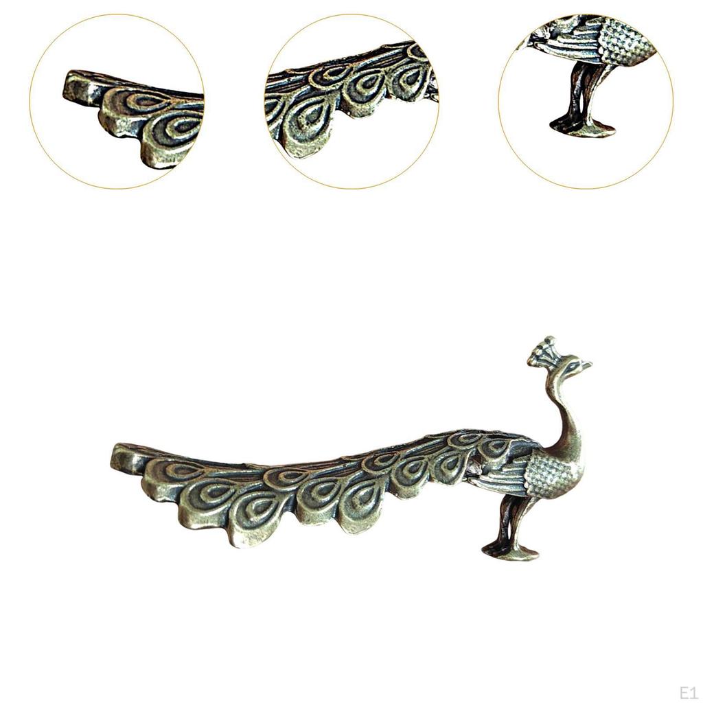 Brass Peacock Statue Bird Statue,Wealth and Good Luck Charm Collection Ornament Desktop Decoration