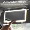 Car Interior Mirrors Sun Visor Plate LED HD Makeup Mirror for Girls Women Rechargeable Fill Light  Thin Vanity Mirror