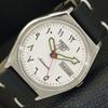 JAPAN 6309A VINTAGE SEIKO 5 AUTOMATIC MENS ARABIC WHITE DIAL WATCH A701307-5 R206a-a701307