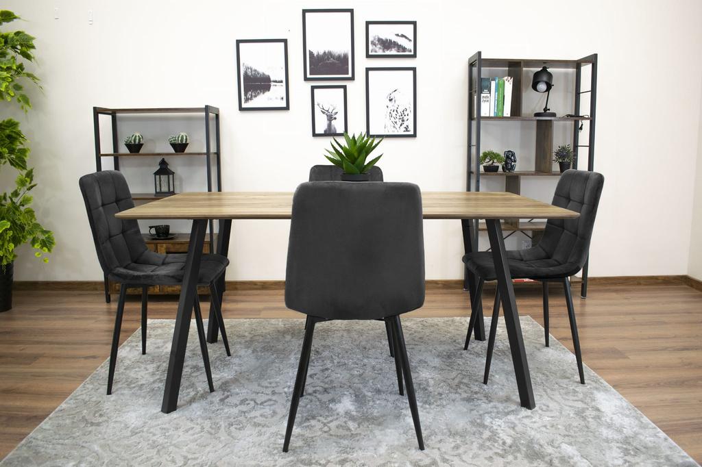 KARA Chair - Black Velvet X 4
