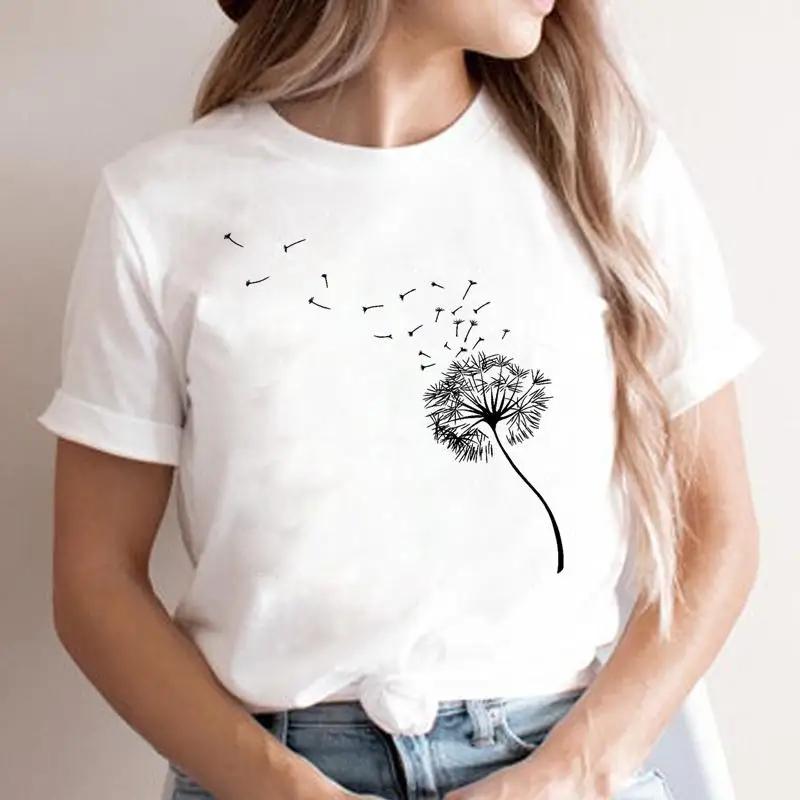 Fashion Cartoon Tshirt FeUnisex S Trend Clothing T Shirt Women River New Mountain Tee Lady Graphic Top Clothes Short Sleeve