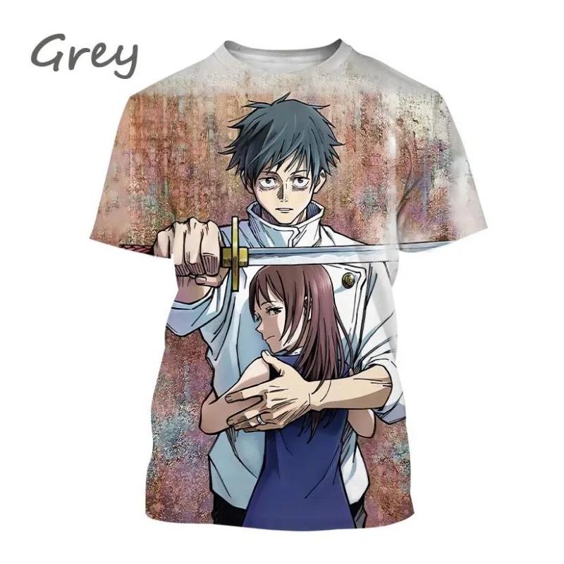 Jujutsu Kaisen Koszulka do druku 3D Moda Anime Okrągły dekolt Krótkie rękawy Codzienne Koszulki Unisex Odzież męska Koszulki Cosplay