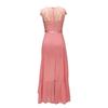 Elegant V-Neck Sleeveless Lace Mesh Party Dress
