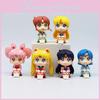 Kleurrijke Sailor Moon Cartoon Poppen Set Van 6 Unieke Pvc Figuren Voor Elke Fan's Display