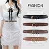 Women'S Belt Retro Semicircular Pin Buckle Belt Women'S Fine Pure Cowhide Simple Denim Suit Skirt Belt