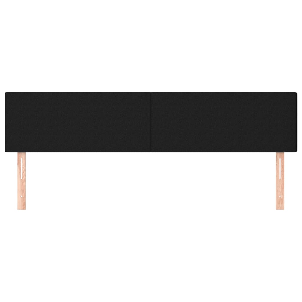vidaXL Kopfteile Schwarz 160x5x78/88 cm Stoff