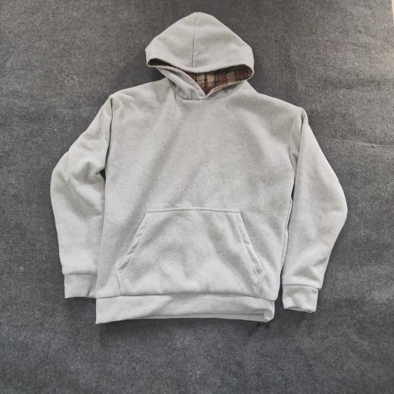 European and American Y2K double-sided street hip-hop plaid hoodie