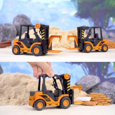 Kinder Diecast Gabelstapler Spielzeug Trägheitsantrieb Gabelstapler Spielzeug Realistisches Baufahrzeug Lernfähiges Hebekran Modell Kleinkinder