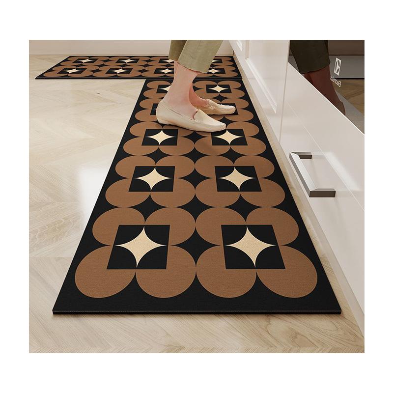 Modern Simple Kitchen Floor Mat, Water-Absorbing, Dirt-Resistant And Wear-Resistant Diatom Mud Floor Mat, Household Non-Slip Strip Set, Foot Mat