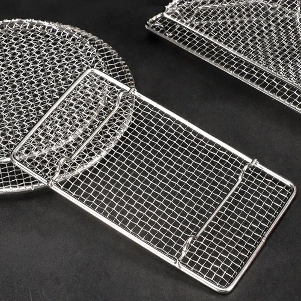 Japanese Style Barbecue Net Stainless Steel Oil Draining Rack Tempura Frying Net  Fried Food