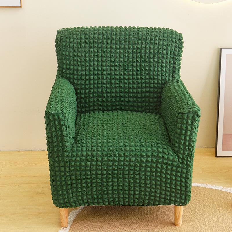 

Seersucker Fabric Club Chair Cover Stretch Tub Armchair Slipcover Study Bar Counter Living Room Decor Single Sofa Covers