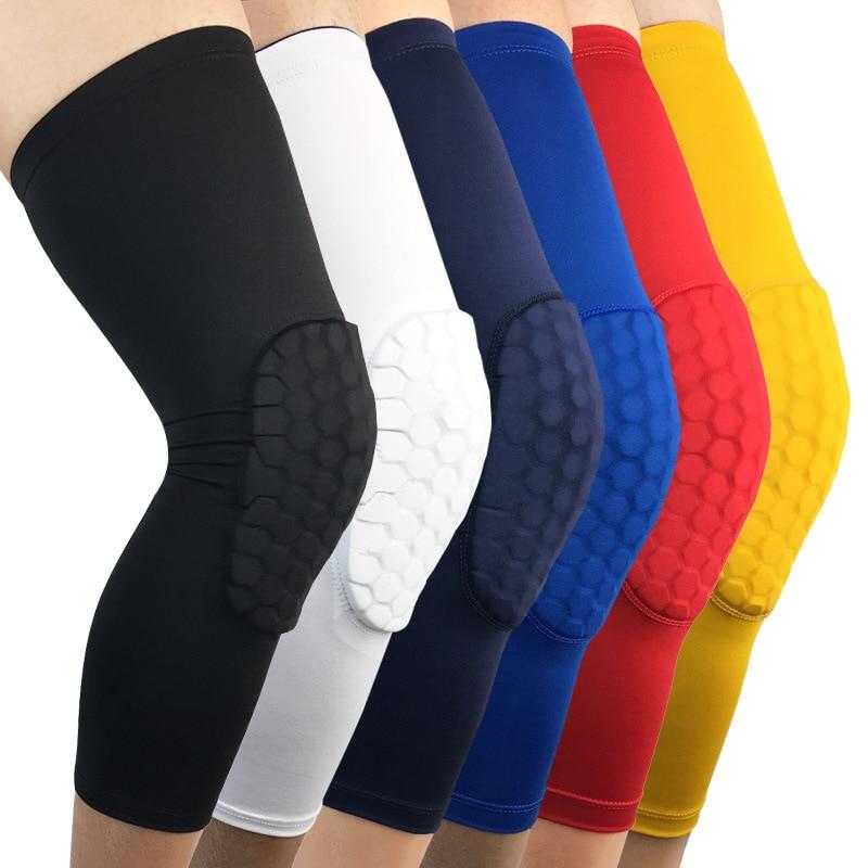 Oriskey 1Pc Strengthen Honeycomb Kneepad Crashproof Antislip Leg Knee Long Sleeve Protective Pads for Basketball Sport Oriskey 1Pc Strengthen Honeycomb Kneepad Crashproof Antislip Leg Knee Long Sleeve Protective Pads for Basketball Sport