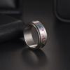 Rotatable Plated Color Star Moon Ring 8mm Wide 304 Stainless Steel Standard US Size