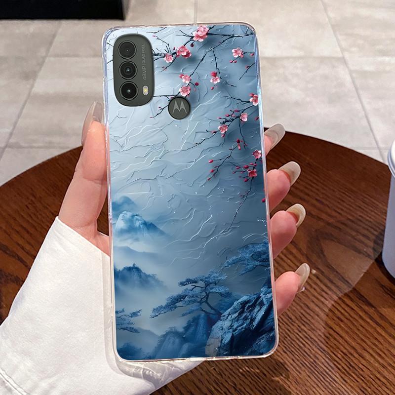 For Motorola Moto E40 / Moto E30 / Moto E20 Case Clear Silicone Jelly Soft TPU Back Cover Cute Rabbit Cat Dinasaur Phone Cases