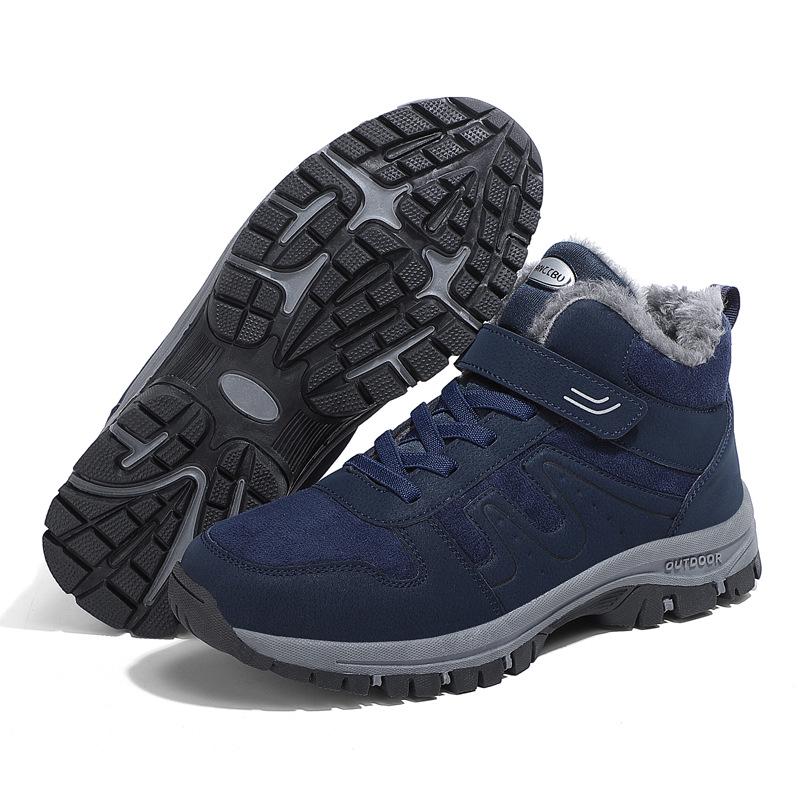 

Теплые зимние высокие нескользящие бархатные хлопковые зимние ботинки для пожилых людей 43