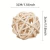 10Pcs Pet Bird Rattan Ball Toy Parrot Chew Toys for Budgies Hamsters Bunny DIY Craft Decoration Ball Random Color