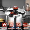 304 Stainless Steel Cooking Pressure Pot 4/6L Kitchen Pressure Cooker Explosion Proof Cookware Induction Gas Stovetop Compatible