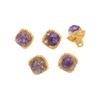 5pcs Gold Foil Dried Flower Glass Buttons Round Beads Accessories Chinese Cheongsam Hanfu Sweater Cardigan Buttons