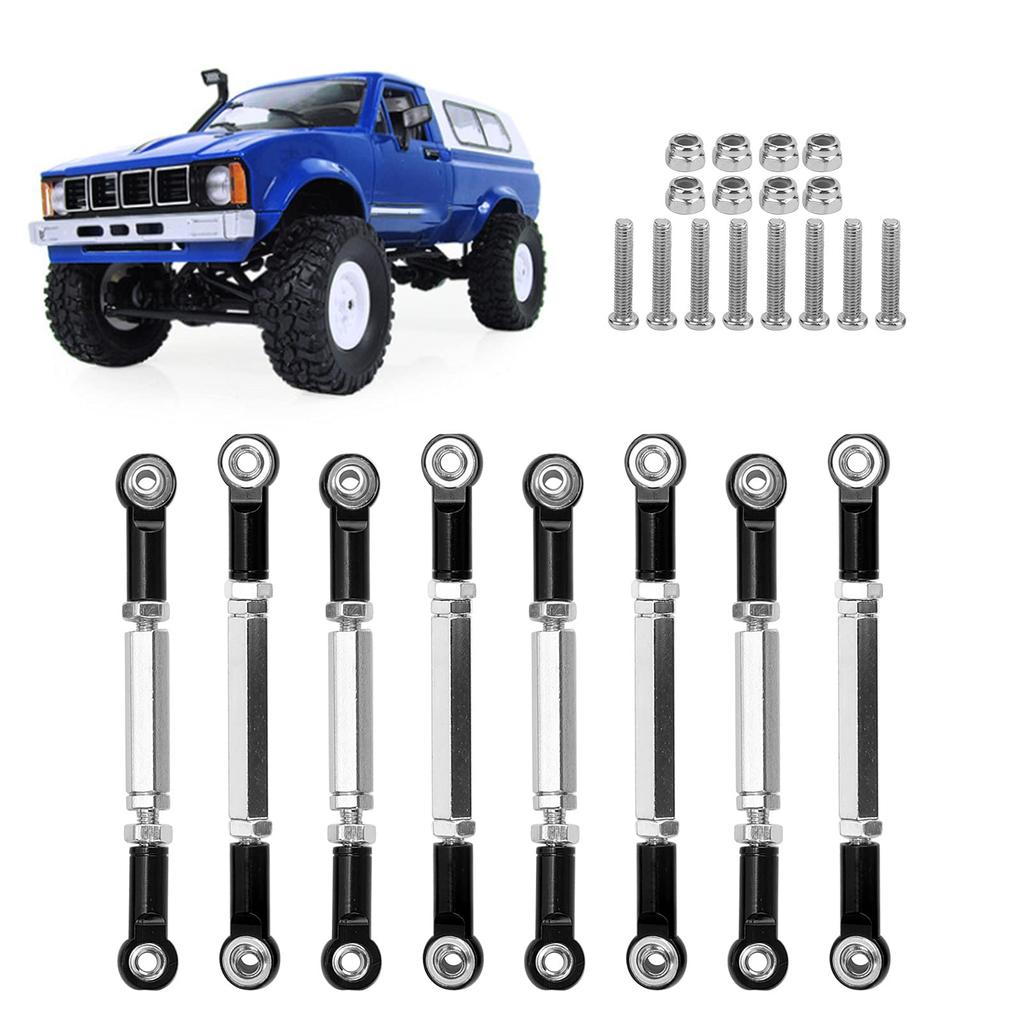 Steering Pull Lightweight and Accurate Servo High 8 RC Rod, Linkage, Quality, Screws/Nuts (for WPL)/MN (for Cars) (Black)