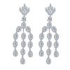 Popular Full Diamond Inlaid Zircon Long Tassel Water Drop Earrings Wedding Jewelry Earrings Earrings
