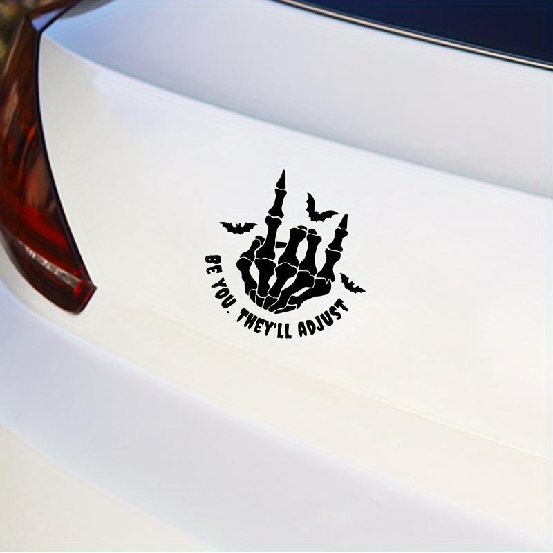 Rock On Skeleton Hand Car Stickers for Window Bumper Body Decoration Scratch Covering Auto Accessories Self-adhesive Vinyl Decal