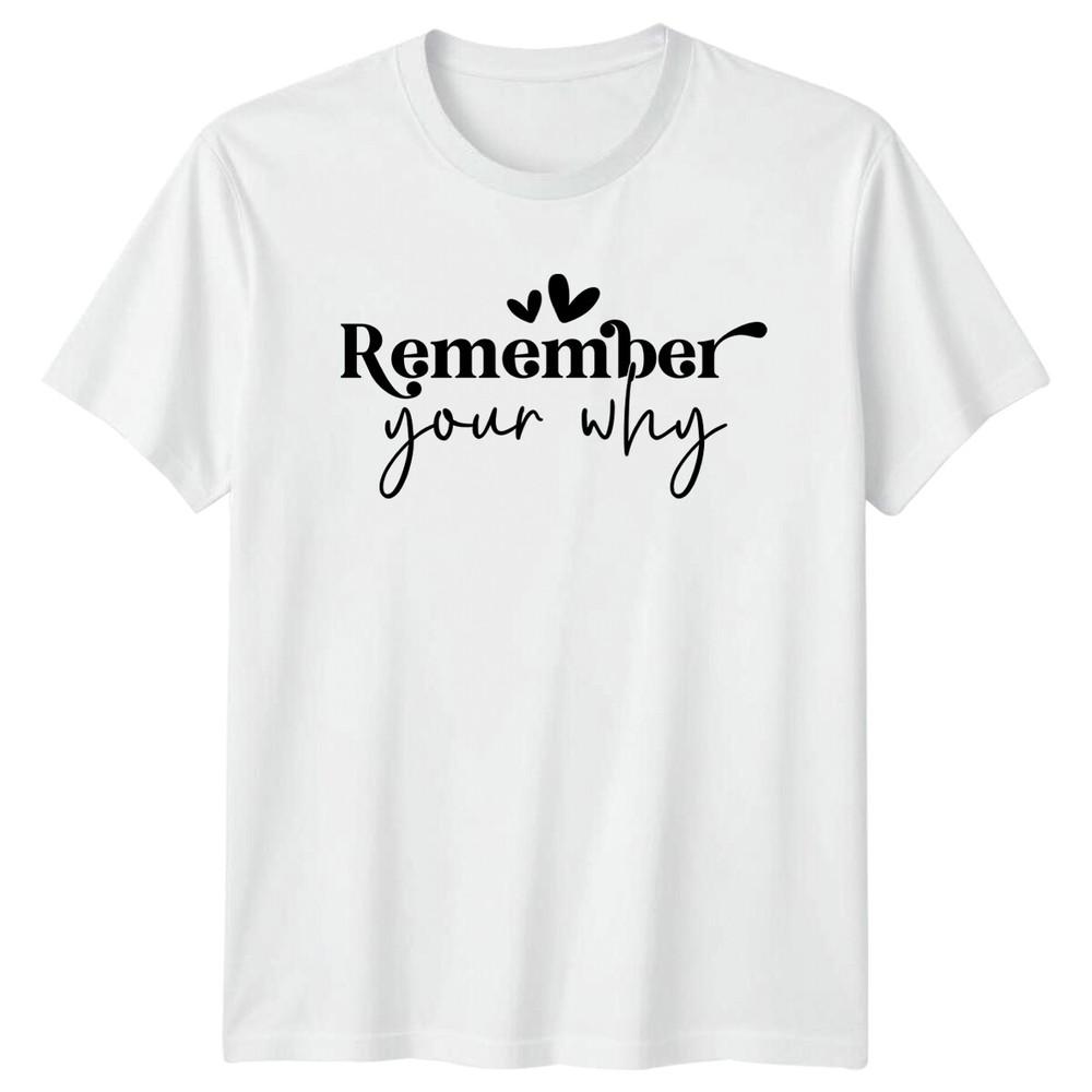 Remember Your Why Graphic Motivational Quote TShirt Adult Unisex S