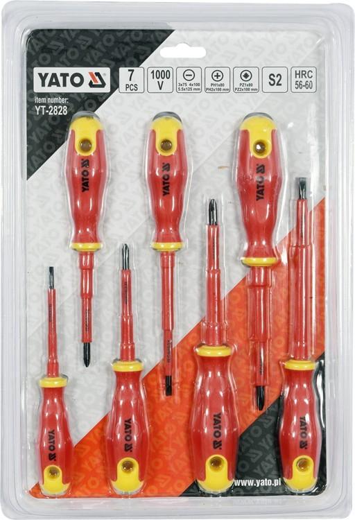 Set Of Insulated Screwdrivers 1000 V 7 Pcs. Yt-2828 Yato