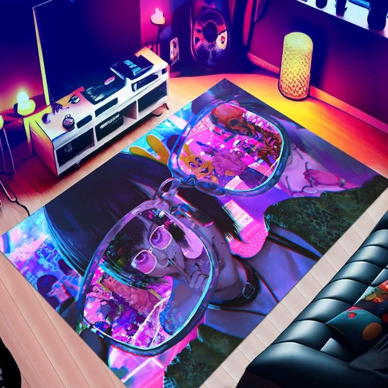 

Килим для вітальні Барвистий Камінь Персоналізований Килим зі Зображенням Електрогітари Вітальня Спальня Килимок Протиковзкий Прикраса для дому 40x60cm фіолетовий