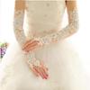 Fingerlose Strass Spitze Braut Hochzeit Handschuhe Lange Phantasie Party Hochzeit Oper Appliques Handschuhe