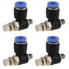 20Pcs OD 4mm Tube M5 Pneumatic Air Flow Speed Control Valve Quick Connector