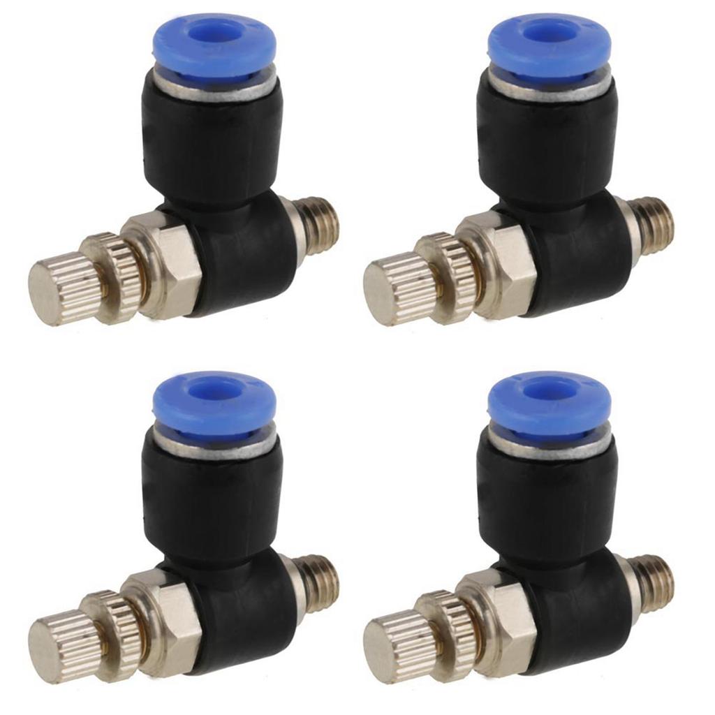20Pcs OD 4mm Tube M5 Pneumatic Air Flow Speed Control Valve Quick Connector