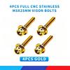 4Pcs/Set Full Cnc Stainless M5X25Mm Visor Bolts For Nmax / Pcx / Aerox / Adv Flower Design