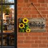 Wooden Welcome Sign, Sunflowers Decor, Waterproof And Durable Hanging Welcome Sign, for Home Indoor Outdoor Entrance Walls And Garden