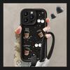Coal Ball Coffee Doll Lanyard Suitable for Apple 16PRO Mobile Phone Case 15/14 Matte Silicone 13 Fine Hole Anti-fall XS