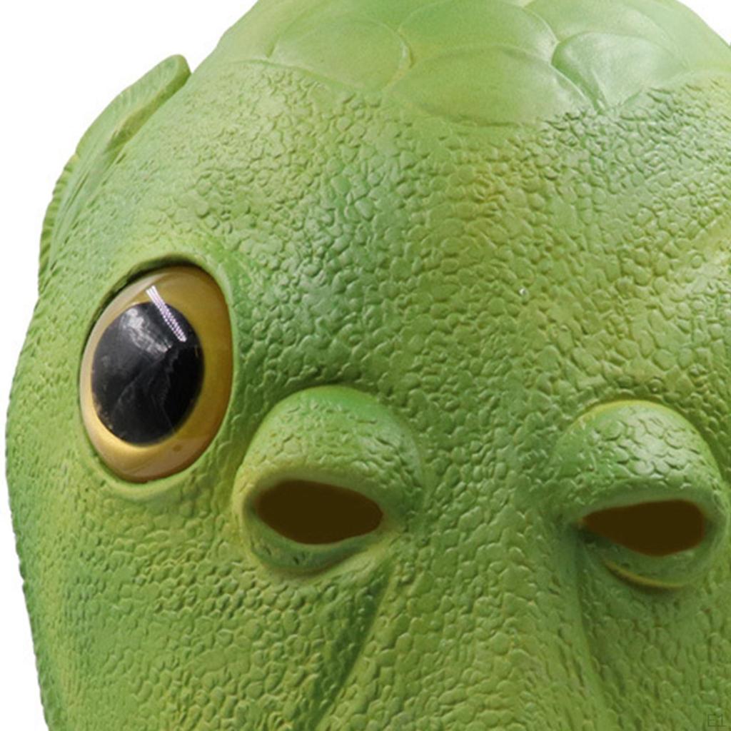 Halloween Funny Headgear Fish Head for Theaters Themed Party Challenge Games