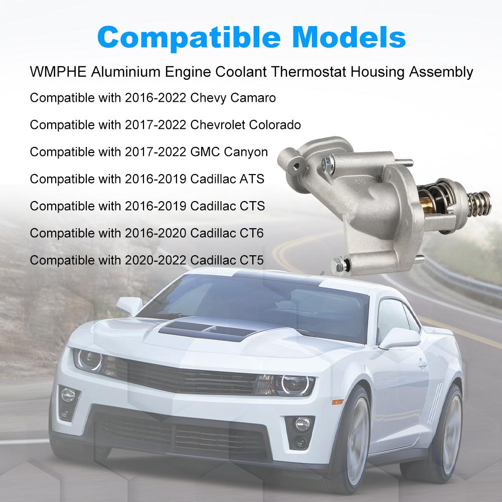 Alloggiamento Termostato Raffreddamento Motore in Alluminio Per Chevy Camaro Colorado Sostituzione Per 15-81889 12678784 12673280 12670209