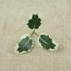 Christmas Simulation Flower Accessories Three-pronged Silk Screen Leaf Leaf Christmas Wreath Decoration