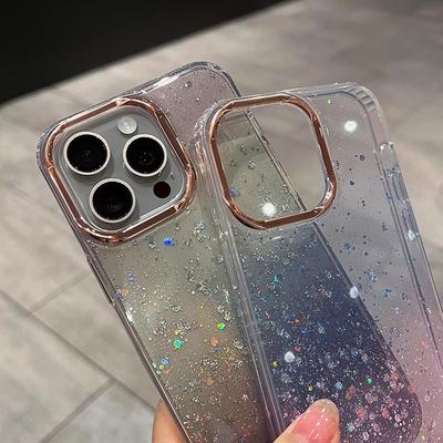 The Gradient Glitter Diamond Is Suitable for The IPhone 16 Phone Case, IPhone15 Pro Max, and The Brilliant 14 Anti-drop Transparent Protective Case